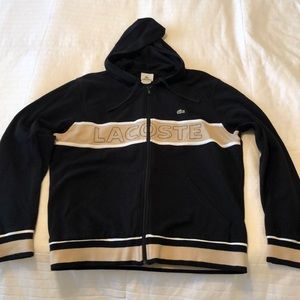 Lacoste zip up hoodie size 5 medium